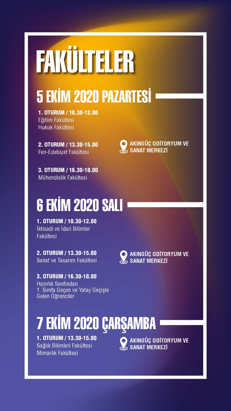 İstanbul Kültür Üniversitesi (İKÜ) 2020-2021 Akademik Yılı Oryantasyon Programı