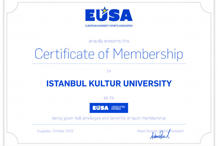 İstanbul Kültür Üniversitesi (İKÜ), Avrupa Üniversite Sporları Birliği (EUSA) Üyesi Oldu